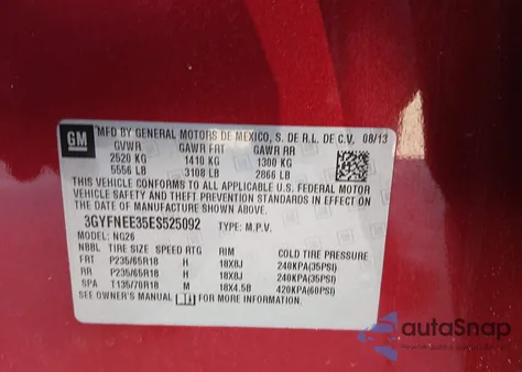 2014 Cadillac Srx Luxury Collection from USA, damaged, VIN 3GYFNEE35ES525092